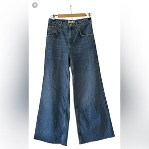 Mango Blue Flare & Wide Leg Jeans